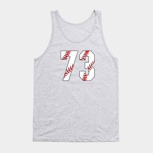Baseball Number 73 #73 Baseball Shirt Jersey Favorite Player Biggest Fan Tank Top